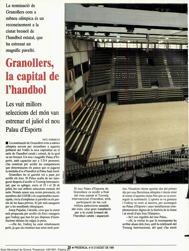 Presència, 4 d’agost de 1991 | Granollers, la capital de l’handbol