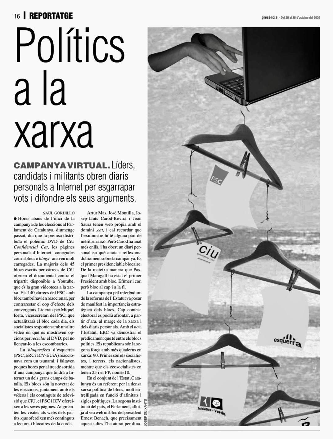 Presència, 20 d’octubre de 2006 | Polítics a la xarxa