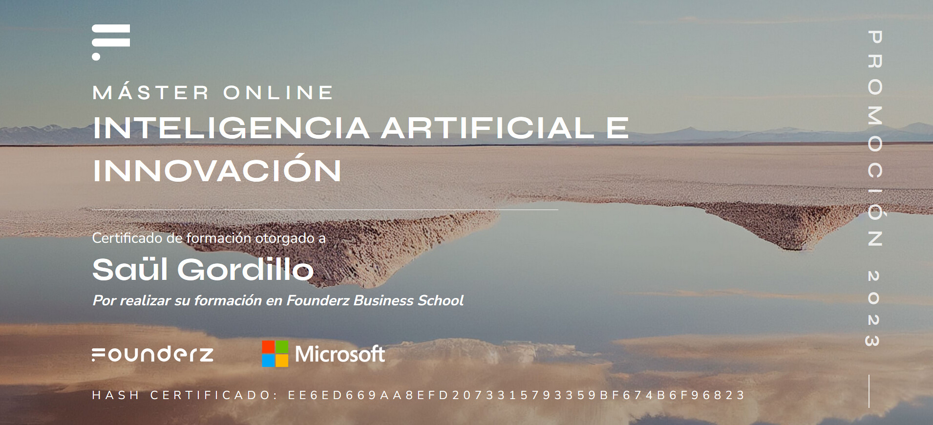 Triunfando en el mundo de la IA: Mi viaje en el Máster de Inteligencia Artificial e Innovación de Founderz con Microsoft