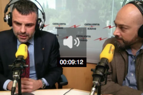 Catalunya Ràdio. Estat de Gràcia. Santi Vila i Saül Gordillo: \"El retorn d\'iCatFM demostra que la ràdio pública defensa la cultura\"