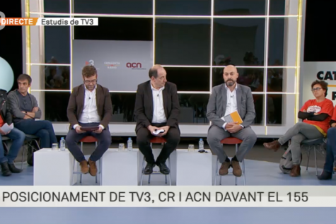 TV3. Roda de premsa de TV3, Catalunya Ràdio i l\'ACN per fer pública la posició comuna davant el 155. 25-10-17