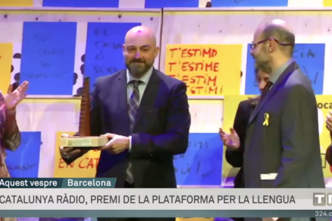 TV3. Telenotícies vespre. Catalunya Ràdio, guardonada amb el Premi Martí Gasull