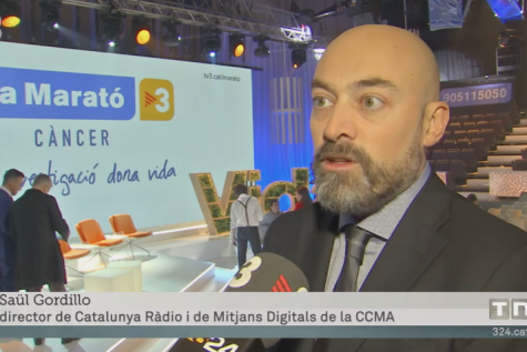 TV3. Telenotícies migdia. Tot a punt per a La Marató