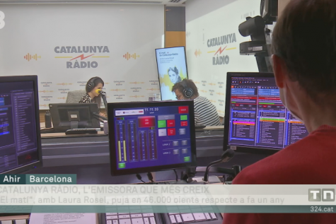 TV3. Telenotícies migdia. Catalunya Ràdio és l\'emissora que més creix en oients