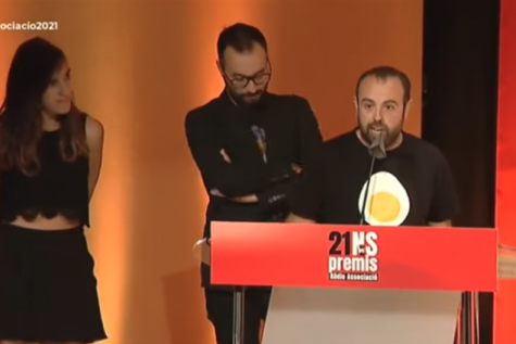 Ràdio Associació de Catalunya. Discurs d’en Peyu en rebre el premi a millor programa per El búnquer