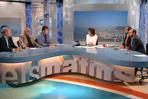 TV3. Els matins. Francesc-Marc Álvaro, Saül Gordillo, Joaquim Nadal, Antonio Baños, Ricard Fernández Deu i Marcel Mauri (Part 1)