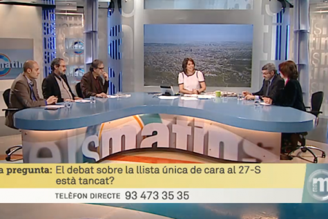 TV3. Els matins. Antonio Baños, Esther Giménez Salinas, Saül Gordillo, Joan B. Culla i Joan Subirats (Part 2)  