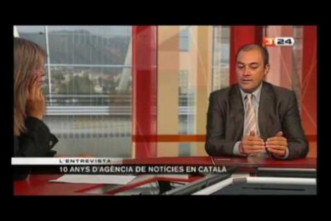 Entrevista al director de l'ACN amb motiu del 10è aniversari de l'Agència al canal 3/24 (1/2)