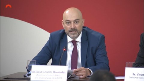 El director de Catalunya Ràdio i dels Mitjans Digitals de la CCMA, Saül Gordillo, a la comissió de control del Parlament a la CCMA. Barcelona. 2 de juliol de 2021