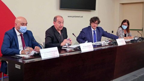 El director de Catalunya Ràdio i dels Mitjans Digitals de la CCMA, Saül Gordillo, a la comissió de control del Parlament a la CCMA. Barcelona. 2 de juliol de 2021