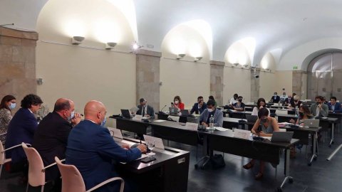 El director de Catalunya Ràdio i dels Mitjans Digitals de la CCMA, Saül Gordillo, a la comissió de control del Parlament a la CCMA. Barcelona. 2 de juliol de 2021