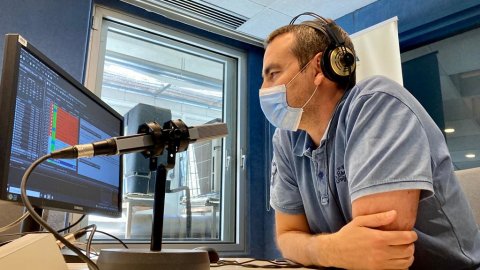 Últim programa Catalunya migdia de Catalunya Ràdio, amb Òscar Fernández i Empar Moliner, després de 5 temporades. Barcelona. 16 de juliol de 2021