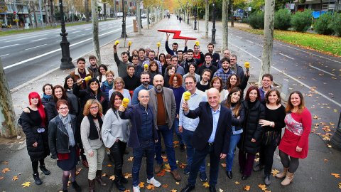 Catalunya Ràdio rep el Premi Ondas per la cobertura dels atemptats del 17-A a Barcelona i Cambrils, juntament amb altres emissores catalanes. Barcelona. 12 de desembre de 2017