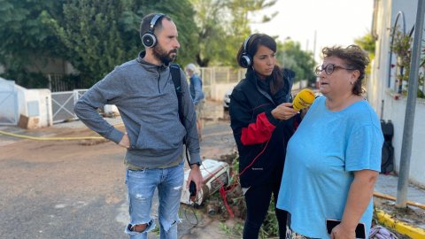El matí de Catalunya Ràdio amb Laura Rosel des d’Alcanar l’endemà dels aiguats. Alcanar. 2 de setembre de 2021