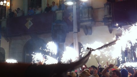 Les Santes 2014. No n'hi ha prou. Foto amb el mòbil. Mataró. Juliol del 2014