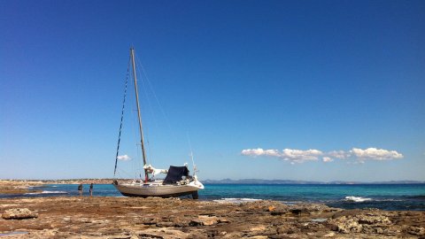 Formentera. Foto feta amb el mòbil. Agost de 2013