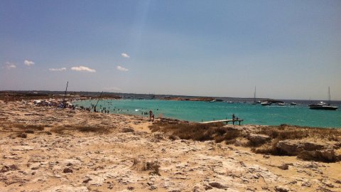 Formentera. Foto feta amb el mòbil. Agost de 2013