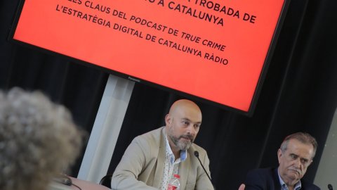 El director de Catalunya Ràdio i dels Mitjans Digitals de la CCMA, Saül Gordillo, fa la cloenda de la primera Trobada de Podcasting de Catalunya al Mercat de l’Audiovisual de Catalunya (MAC). Granollers. 29 de setembre de 2021