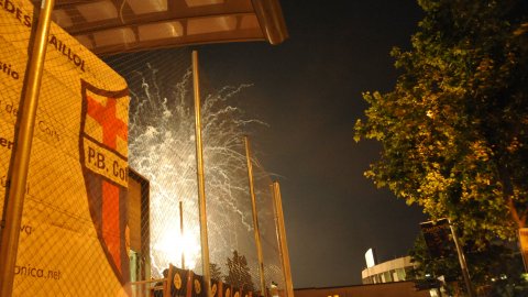 Celebració del títol de Lliga 2010-2011 del Futbol Club Barcelona al Camp Nou. Barcelona. 13 de maig de 2011