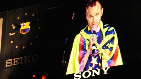 Celebració del títol de Lliga 2010-2011 del Futbol Club Barcelona al Camp Nou. Barcelona. 13 de maig de 2011
