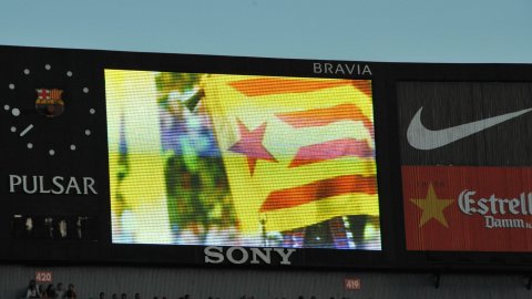Celebració del títol de Lliga 2010-2011 del Futbol Club Barcelona al Camp Nou. Barcelona. 13 de maig de 2011