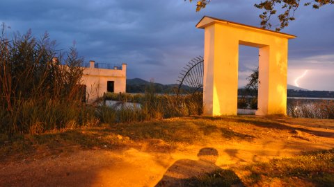 Llamp. Estany de Banyoles. Pla de l'Estany. Agost de 2010