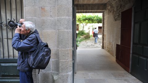 Fotògraf a Santiago de Compostel·la. Agost 2009