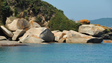 Platja Area Gorda, propera a Sanxenxo, a tocar de La Lanzada (Pontevedra). Agost 2009