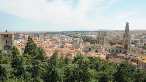 Catedral de Burgos, vista des del castell. 21 de setembre de 2008