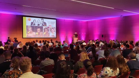 Catalunya Ràdio participa a Radiodays Europe per explicar l’estratègia amb els joves i el cas d'èxit d'Adolescents XL. Intervenció de Judith Argila i programa especial Popap amb Mariola Dinarès. Lisboa. 11 d'octubre de 2021 