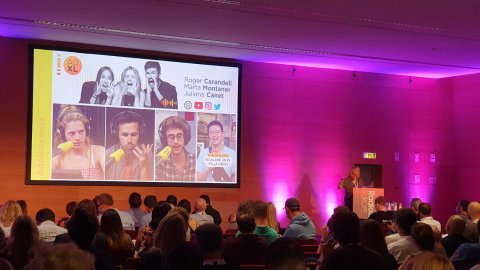 Catalunya Ràdio participa a Radiodays Europe per explicar l’estratègia amb els joves i el cas d'èxit d'Adolescents XL. Intervenció de Judith Argila i programa especial Popap amb Mariola Dinarès. Lisboa. 11 d'octubre de 2021 
