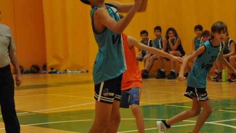 Marc Gordillo al partit de bàsquet infantil Vilassar-Llefià. Vilassar de Mar. 20 de novembre de 2021