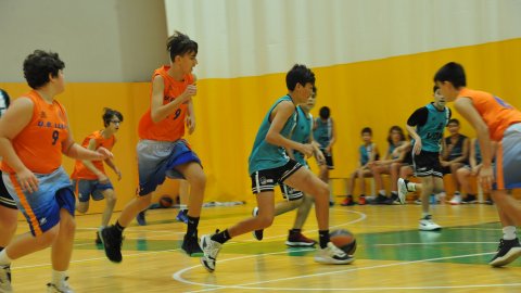 Marc Gordillo al partit de bàsquet infantil Vilassar-Llefià. Vilassar de Mar. 20 de novembre de 2021