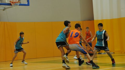 Marc Gordillo al partit de bàsquet infantil Vilassar-Llefià. Vilassar de Mar. 20 de novembre de 2021