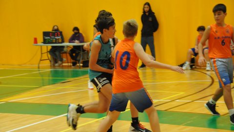 Marc Gordillo al partit de bàsquet infantil Vilassar-Llefià. Vilassar de Mar. 20 de novembre de 2021