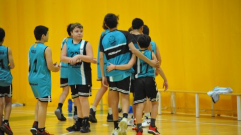 Marc Gordillo al partit de bàsquet infantil Vilassar-Llefià. Vilassar de Mar. 20 de novembre de 2021