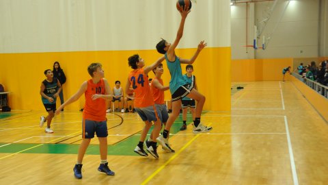 Marc Gordillo al partit de bàsquet infantil Vilassar-Llefià. Vilassar de Mar. 20 de novembre de 2021