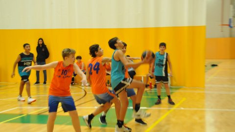 Marc Gordillo al partit de bàsquet infantil Vilassar-Llefià. Vilassar de Mar. 20 de novembre de 2021