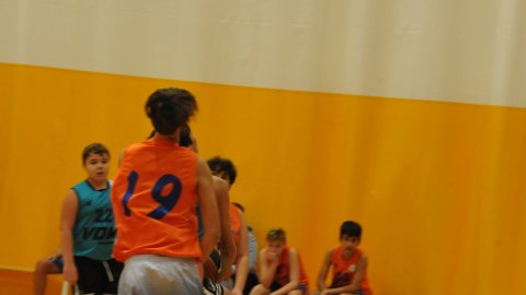 Marc Gordillo al partit de bàsquet infantil Vilassar-Llefià. Vilassar de Mar. 20 de novembre de 2021