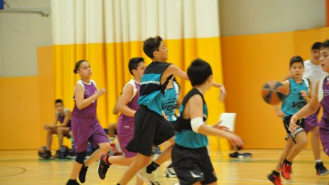 Marc Gordillo al partit de bàsquet infantil Vilassar de Mar-ASME. Vilassar de Mar. 31 d'octubre de 2021