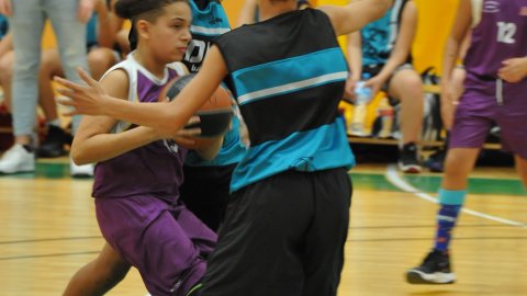 Marc Gordillo al partit de bàsquet infantil Vilassar de Mar-ASME. Vilassar de Mar. 31 d'octubre de 2021