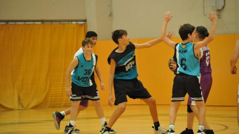 Marc Gordillo al partit de bàsquet infantil Vilassar de Mar-ASME. Vilassar de Mar. 31 d'octubre de 2021