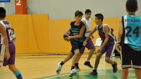 Marc Gordillo al partit de bàsquet infantil Vilassar de Mar-ASME. Vilassar de Mar. 31 d'octubre de 2021