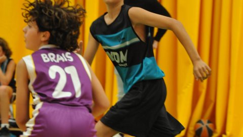 Marc Gordillo al partit de bàsquet infantil Vilassar de Mar-ASME. Vilassar de Mar. 31 d'octubre de 2021