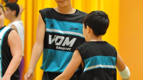 Marc Gordillo al partit de bàsquet infantil Vilassar de Mar-ASME. Vilassar de Mar. 31 d'octubre de 2021