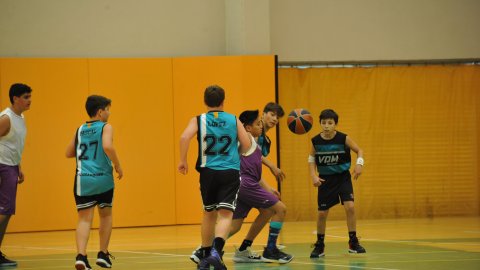Marc Gordillo al partit de bàsquet infantil Vilassar de Mar-ASME. Vilassar de Mar. 31 d'octubre de 2021
