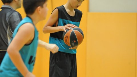 Marc Gordillo al partit de bàsquet infantil Vilassar de Mar-ASME. Vilassar de Mar. 31 d'octubre de 2021