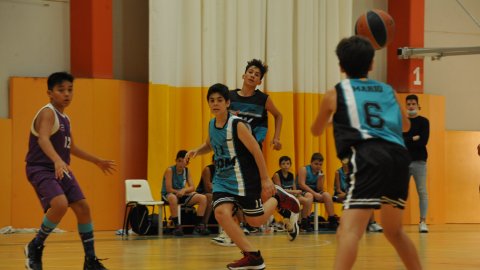 Marc Gordillo al partit de bàsquet infantil Vilassar de Mar-ASME. Vilassar de Mar. 31 d'octubre de 2021