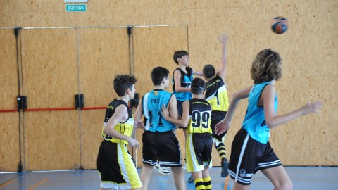 Marc Gordillo al partit de bàsquet infantil Vilanova del Vallès-Vilassar de Mar. Vilanova del Vallès. 13 de novembre de 2021