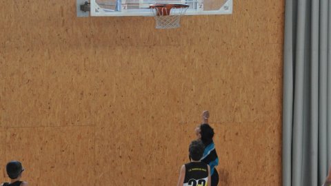 Marc Gordillo al partit de bàsquet infantil Vilanova del Vallès-Vilassar de Mar. Vilanova del Vallès. 13 de novembre de 2021